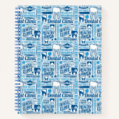 Blue Dental Clinic Pattern Notitieboek (Voorkant)