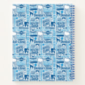 Blue Dental Clinic Pattern Notitieboek (Achterkant)