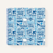 Blue Dental Clinic Pattern Notitieboek (Voorkant)
