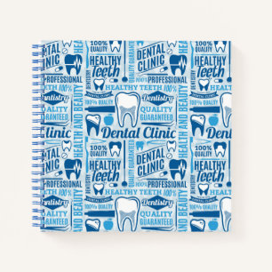 Blue Dental Clinic Pattern Notitieboek