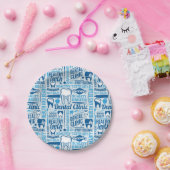 Blue Dental Clinic Pattern Papieren Bordje (Feest)