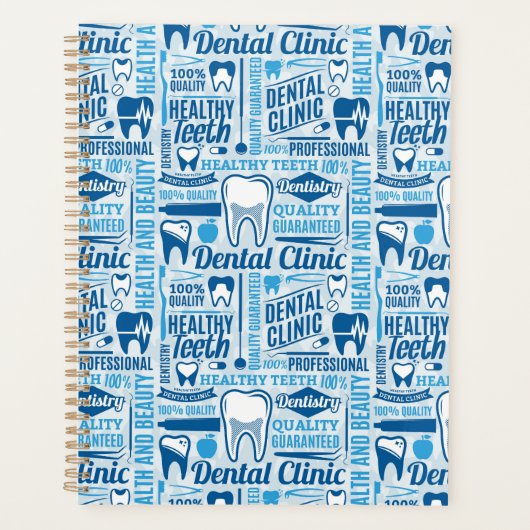 Blue Dental Clinic Pattern Planner (Voorkant)