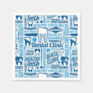 Blue Dental Clinic Pattern Servet