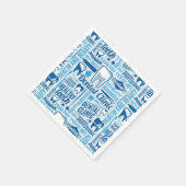 Blue Dental Clinic Pattern Servet (Hoek)