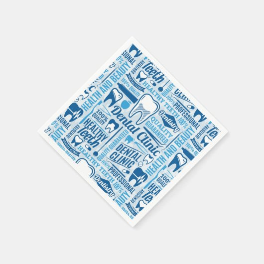 Blue Dental Clinic Pattern Servet (Hoek)