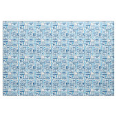 Blue Dental Clinic Pattern Stof (Fat Quarter)