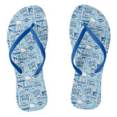 Blue Dental Clinic Pattern Teenslippers (Voetbed)