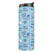 Blue Dental Clinic Pattern Thermosbeker (Gedraaid links)
