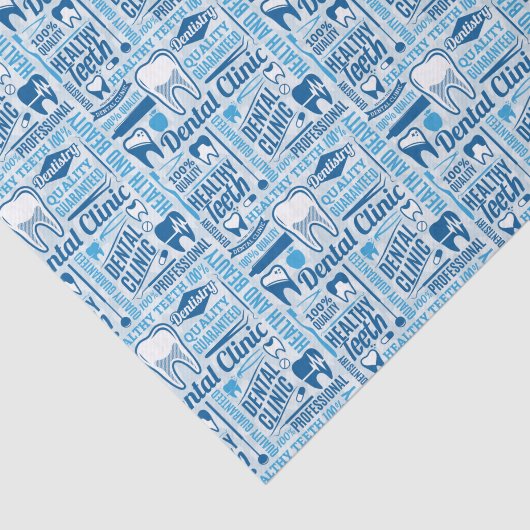 Blue Dental Clinic Pattern Tissuepapier (Detail)