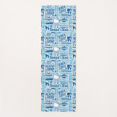 Blue Dental Clinic Pattern Yogamat (Voorkant)