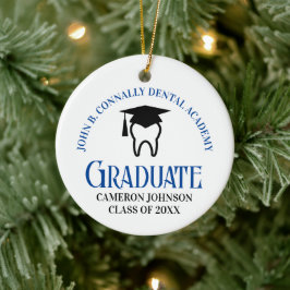 Blue Dental School Afstuderen Keepsake Christmas Keramisch Ornament