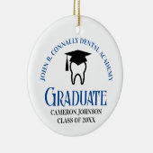 Blue Dental School Afstuderen Keepsake Christmas Keramisch Ornament (Rechts)