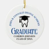 Blue Dental School Afstuderen Keepsake Christmas Keramisch Ornament (Voorkant)