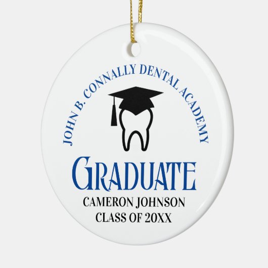 Blue Dental School Afstuderen Keepsake Christmas Keramisch Ornament (Links)
