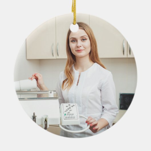 Blue Dental School Afstuderen Keepsake Christmas Keramisch Ornament (Achterkant)