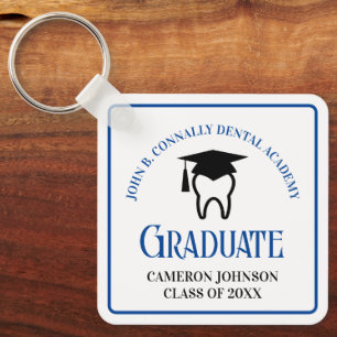 Blue Dental School Custom Afstuderen Gift Sleutelhanger