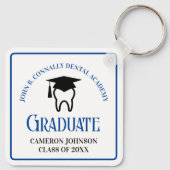 Blue Dental School Custom Afstuderen Gift Sleutelhanger (Achterkant)