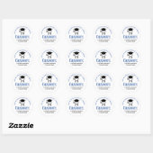 Blue Dental School Custom Tandarts Afstudeerfeest Ronde Sticker (Vel)