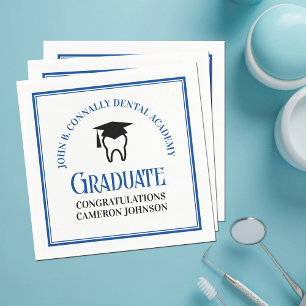 Blue Dental School Custom Tandarts Afstudeerfeest Servet