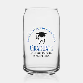 Blue Dental School Custom Tandarts Afstuderen Blikvorm Glas