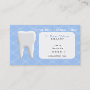 Blue Dental-visitekaartjes met een afsprakenkaart Afsprakenkaartje