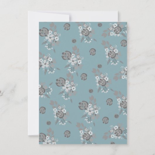 Blue Derby Horse Racing verjaardagsfeestje uitnodi Kaart (Achterkant)