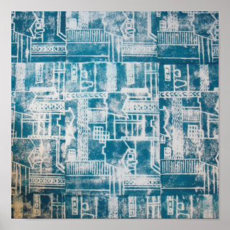 Blue Derby-patroon Poster
