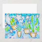 "Blue Desert" Cactus Kaart (Voorkant / Achterkant)