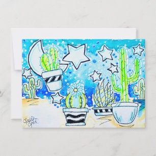 "Blue Desert" Cactus Notitiekaartje