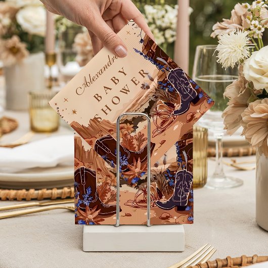 Blue Desert Western Baby Shower Servet