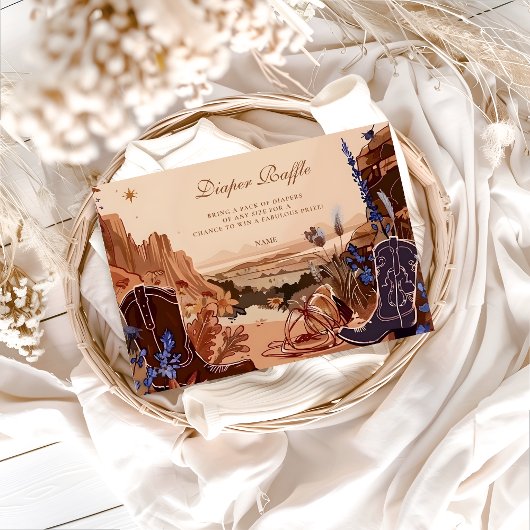 Blue Desert Western Diapper Raffle Informatiekaartje