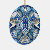 Blue Design Art Collection Keramisch Ornament (Rechts)