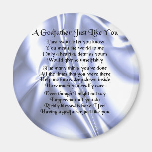 Blue Design Godfather Poem Magneet