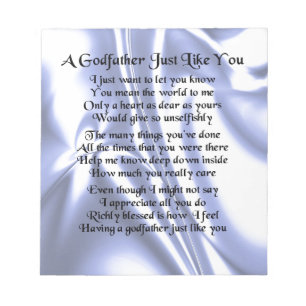 Blue Design Godfather Poem Notitieblok