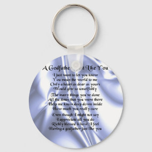 Blue Design Godfather Poem Sleutelhanger