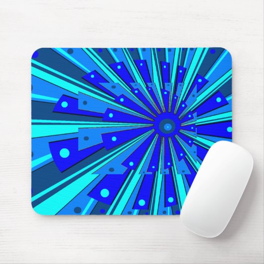 Blue Design Mousepad Muismat (Met muis)