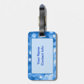 Blue Designer-Bagagelabel Bagagelabel (Achterkant verticaal)