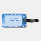 Blue Designer-Bagagelabel Bagagelabel (Achterkant horizontaal)