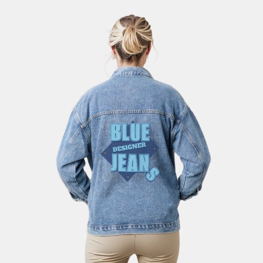 Blue Designer Jeans Denim Jacket (Model)