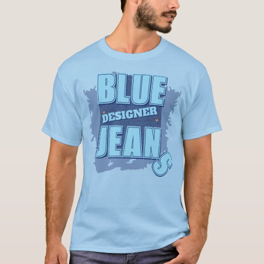 Blue Designer Jeans Matching T-shirt (Voorkant)