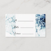Blue Destination Wedding Entree Choice Flat Plaatskaartje (Voorkant)