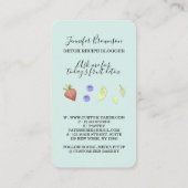 Blue Detox Fresh Fruits Drink Blender Visitekaartje (Achterkant)