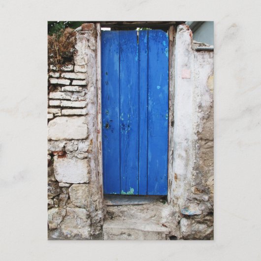 BLUE DEUR Oud-stad Chania, Kreta Briefkaart (Voorkant)