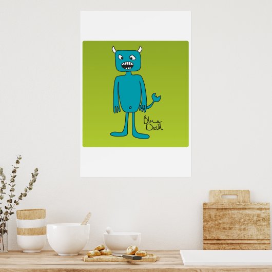 Blue Devil-Poster Poster (Keuken)