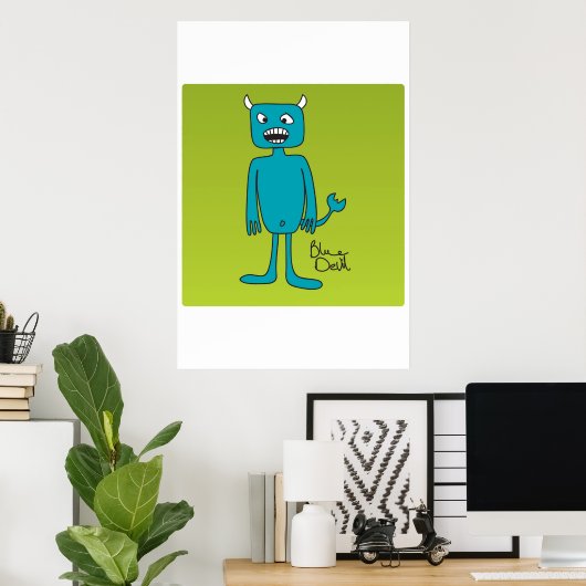 Blue Devil-Poster Poster (Thuiskantoor)