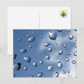 Blue Dew Drop Fibonacci Spiral Nature Briefkaart (Voorkant / Achterkant)