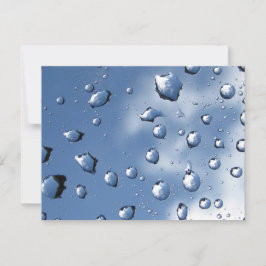 Blue Dew Drop Fibonacci Spiral Nature Briefkaart