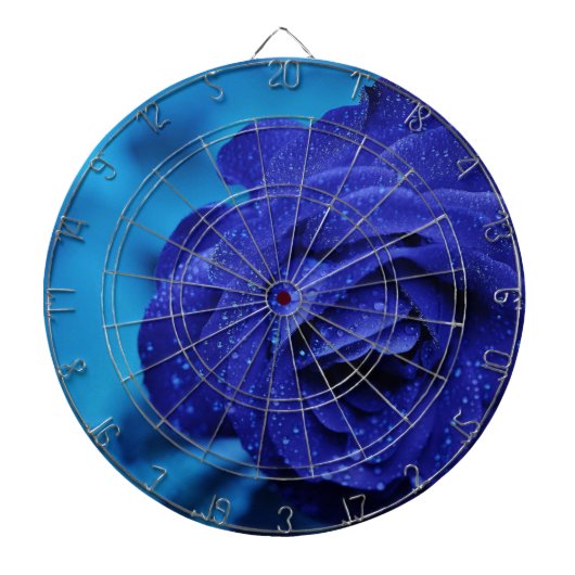 Blue Dewdrop Roos Dartbord (Voorkant)