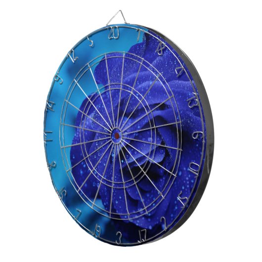Blue Dewdrop Roos Dartbord (Voorkant Rechts)
