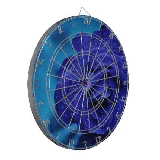 Blue Dewdrop Roos Dartbord (Voorkant Links)